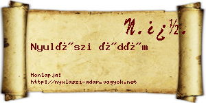 Nyulászi Ádám névjegykártya